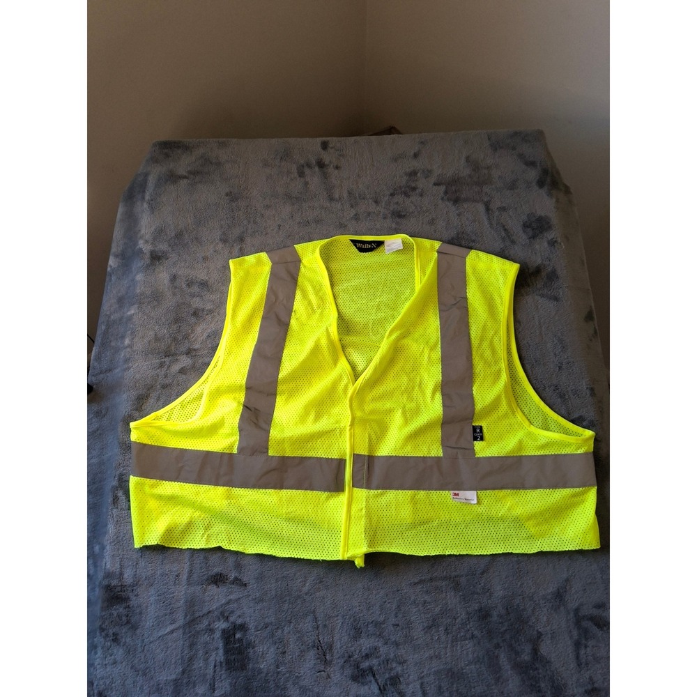 Walls Hi-Vis Safety Vest Men 2XL Yellow 3M Reflective Mesh Type R Class 2 W38225